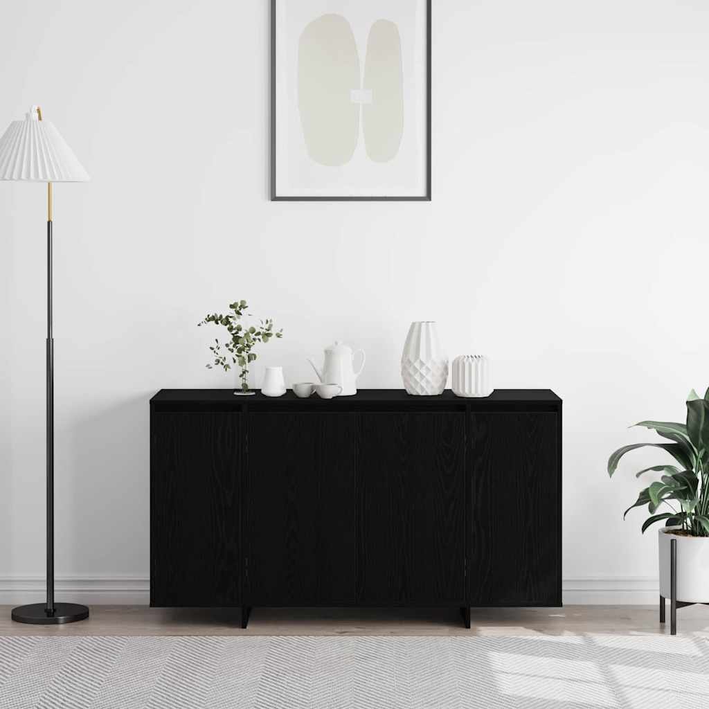 vidaXL Sideboard Black Oak 135 x 41 x 75 cm Engineered Wood