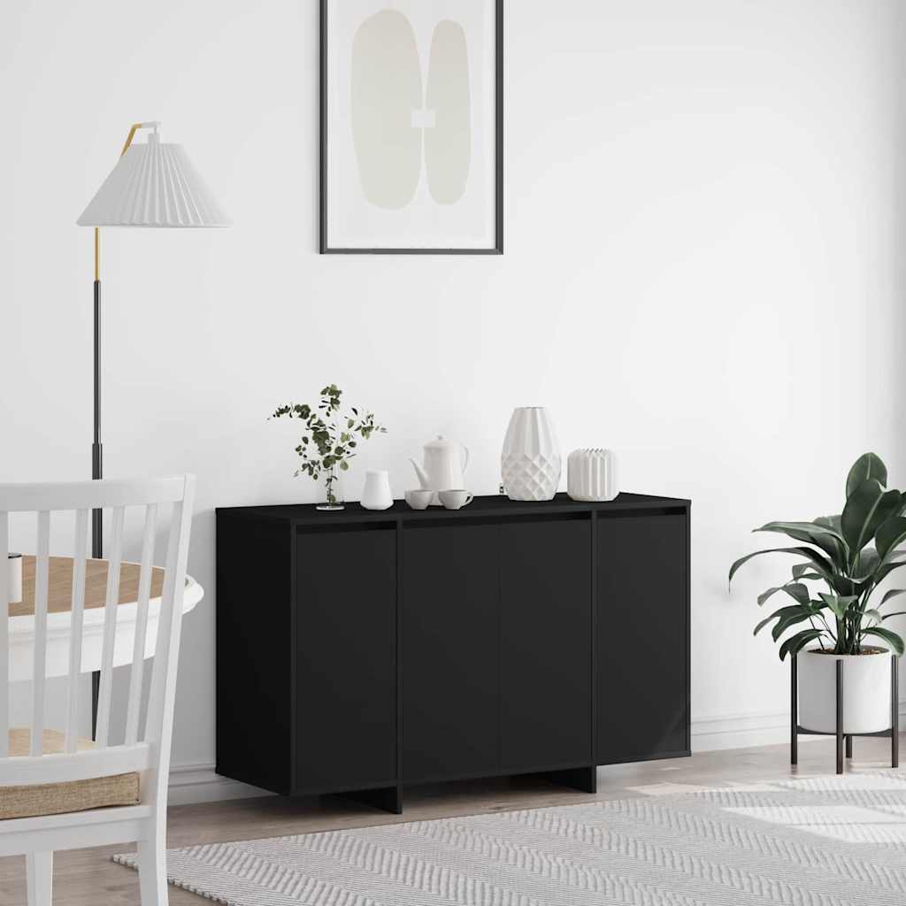 vidaXL Sideboard Black 120 x 41 x 75 cm Engineered Wood