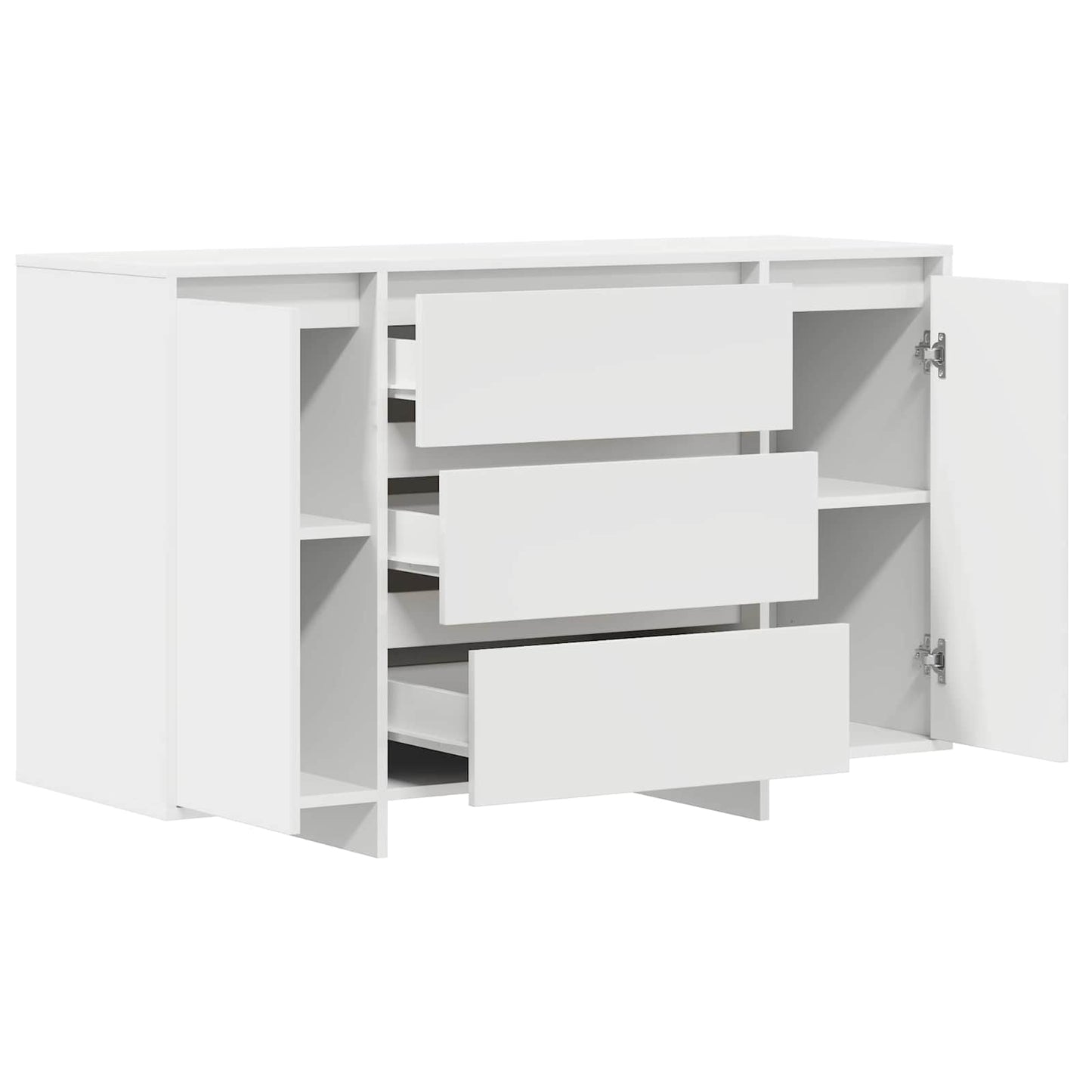 vidaXL Sideboard with Drawer White 120 x 41 x 75 cm Engineered Wood