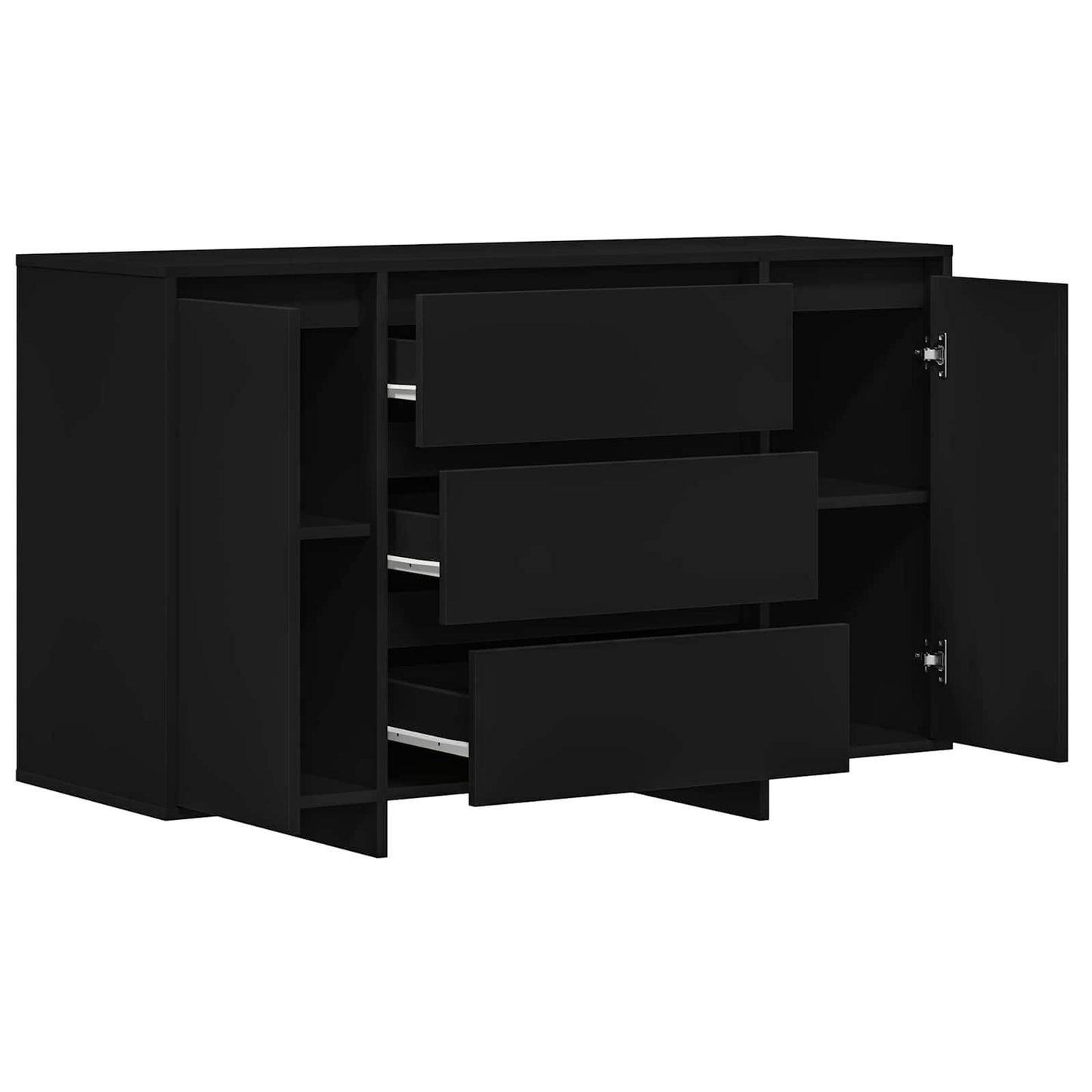 vidaXL Sideboard Black 120 x 41 x 75 cm Engineered Wood