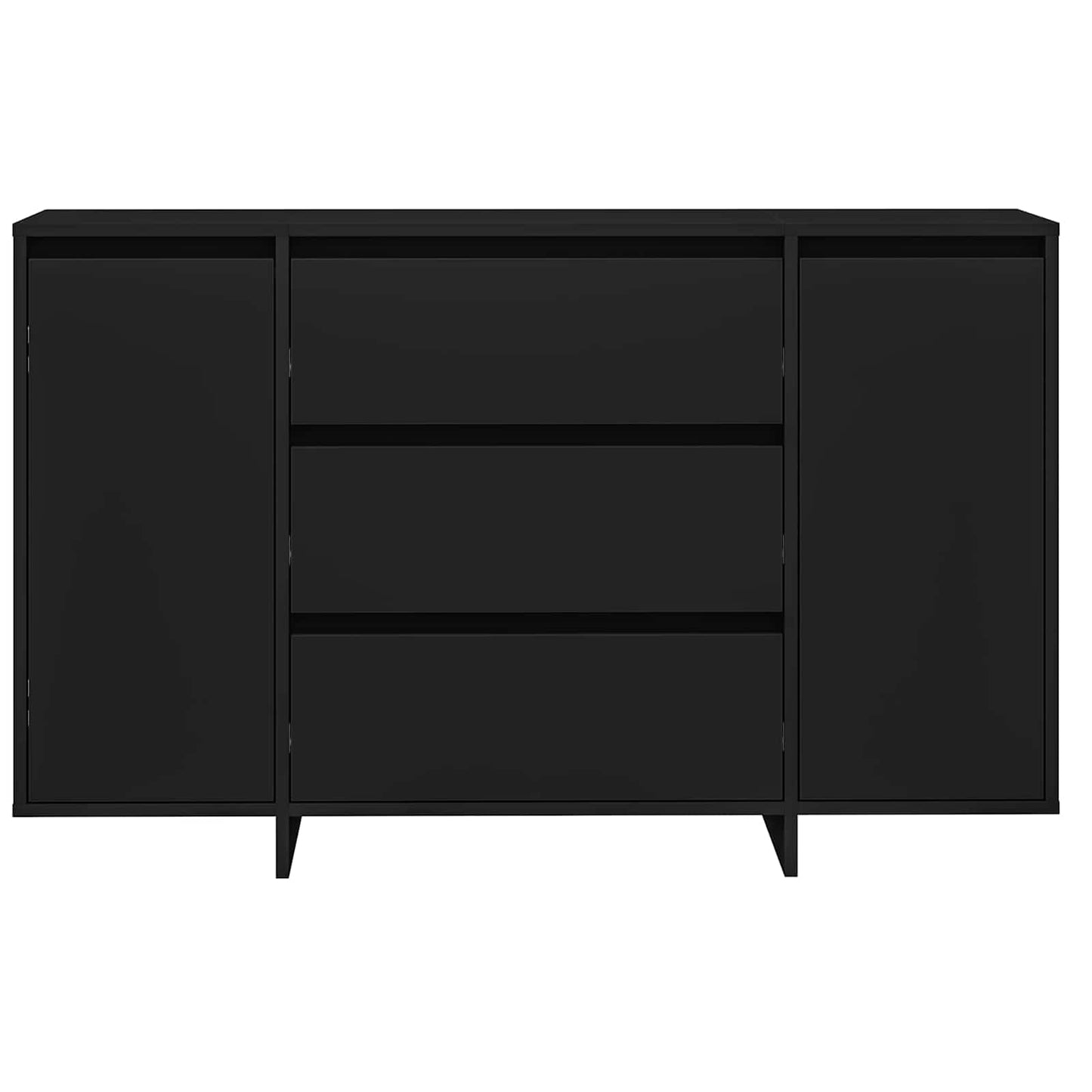 vidaXL Sideboard Black 120 x 41 x 75 cm Engineered Wood