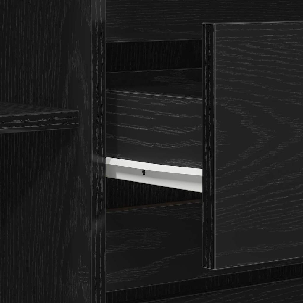 vidaXL Sideboard Black Oak 120 x 41 x 75 cm Engineered Wood