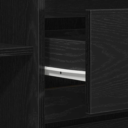 vidaXL Sideboard Black Oak 120 x 41 x 75 cm Engineered Wood