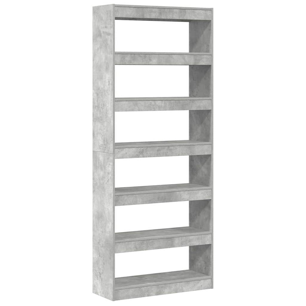 vidaXL Book Cabinet 6-Tier 80 x 30 x 198 cm Engineered Wood