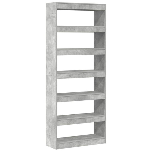vidaXL Book Cabinet 6-Tier 80 x 30 x 198 cm Engineered Wood