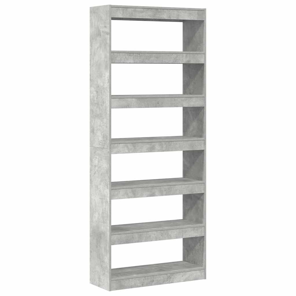 vidaXL Book Cabinet 6-Tier 80 x 30 x 198 cm Engineered Wood