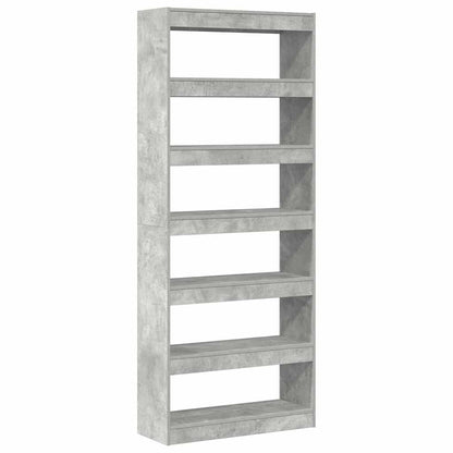 vidaXL Book Cabinet 6-Tier 80 x 30 x 198 cm Engineered Wood
