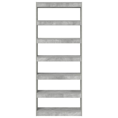 vidaXL Book Cabinet 6-Tier 80 x 30 x 198 cm Engineered Wood