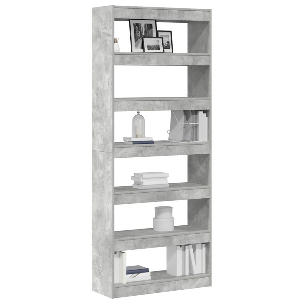 vidaXL Book Cabinet 6-Tier 80 x 30 x 198 cm Engineered Wood