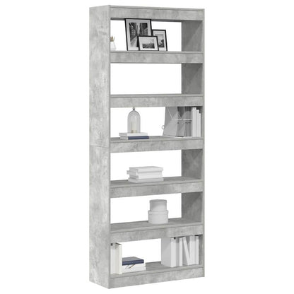 vidaXL Book Cabinet 6-Tier 80 x 30 x 198 cm Engineered Wood