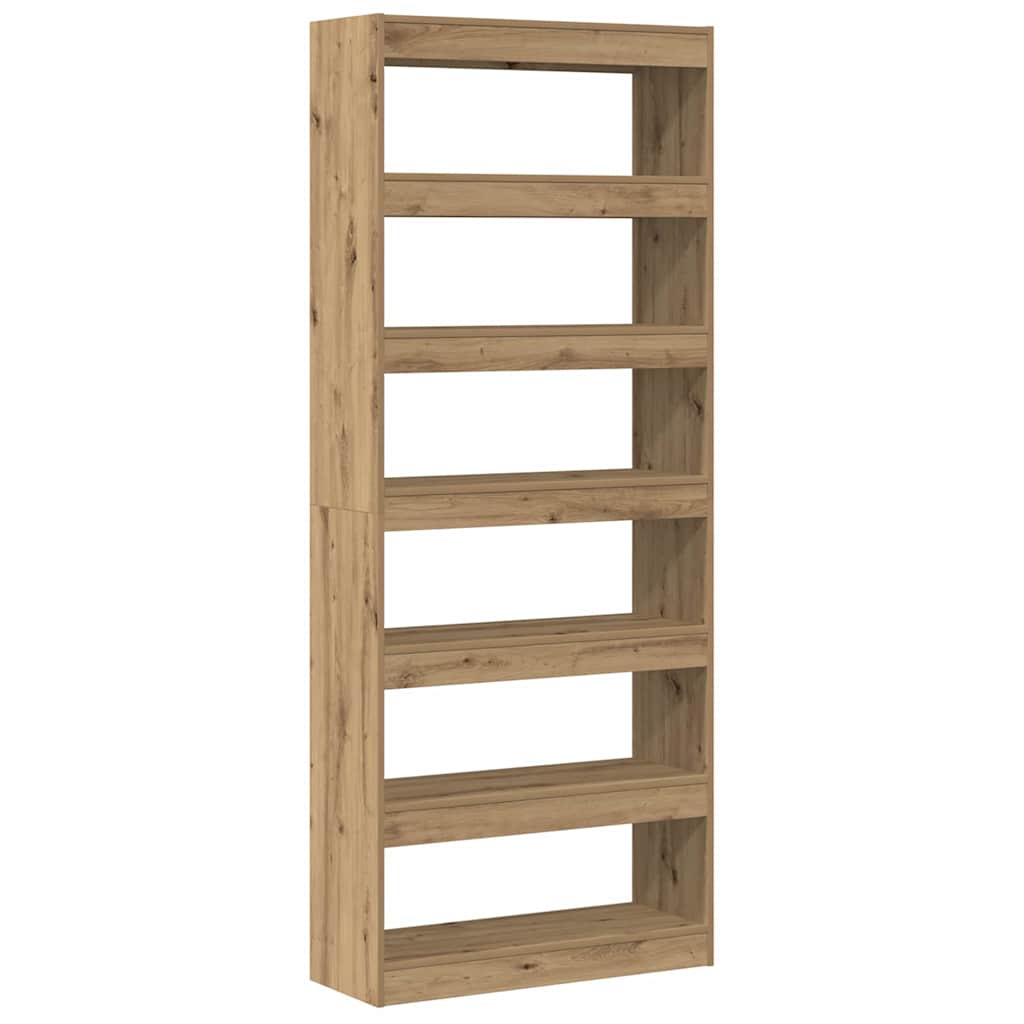 vidaXL Book Cabinet 6-Tier 80 x 30 x 198 cm Engineered Wood