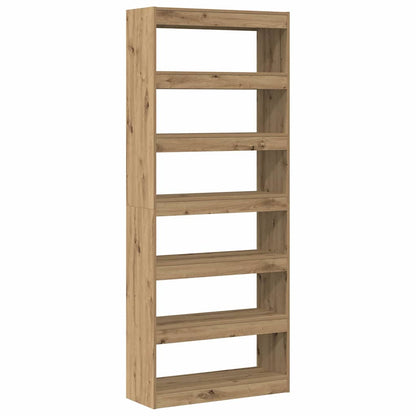 vidaXL Book Cabinet 6-Tier 80 x 30 x 198 cm Engineered Wood