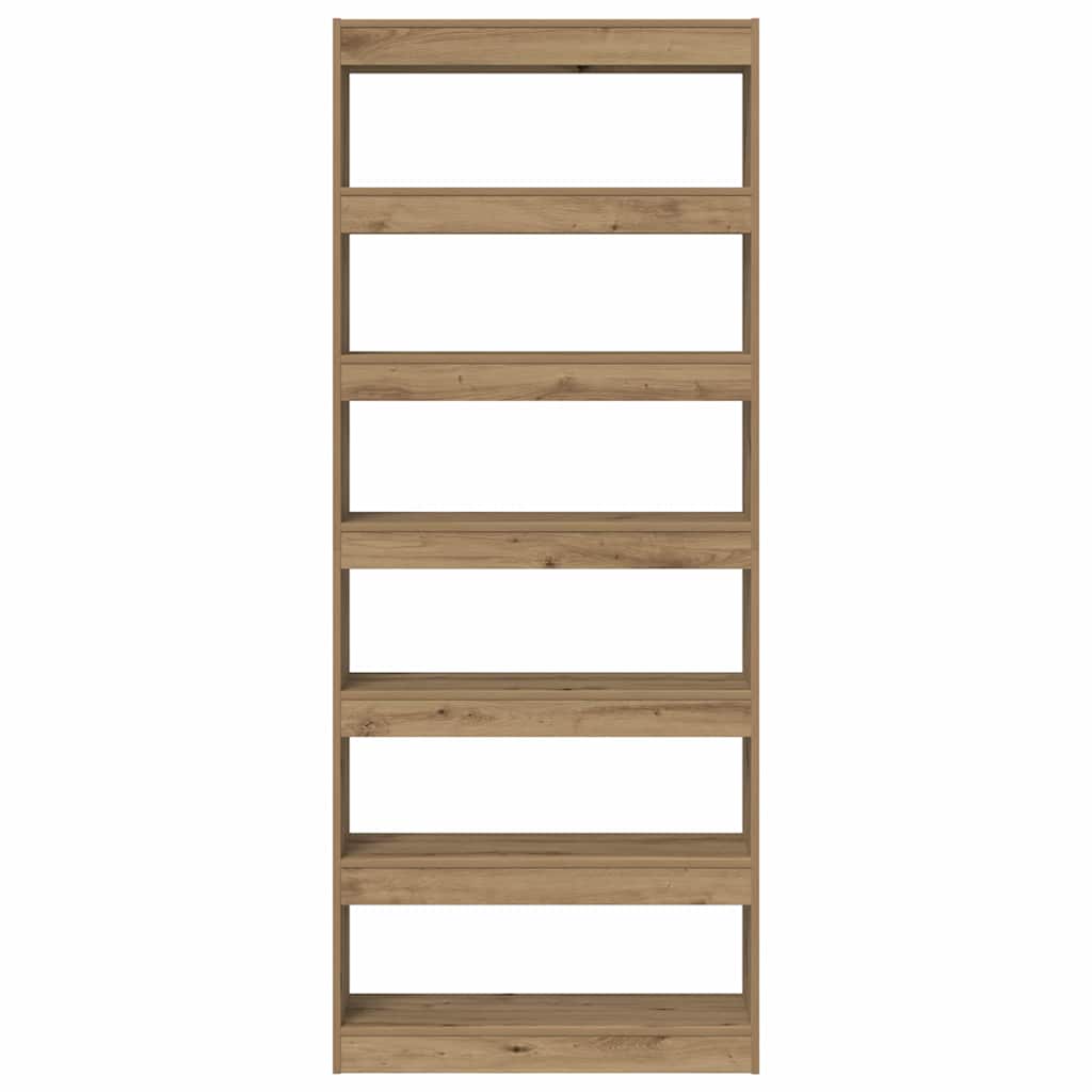 vidaXL Book Cabinet 6-Tier 80 x 30 x 198 cm Engineered Wood