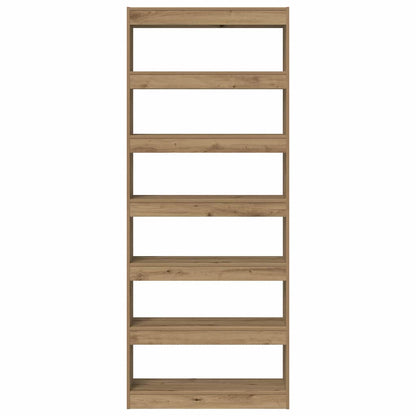 vidaXL Book Cabinet 6-Tier 80 x 30 x 198 cm Engineered Wood