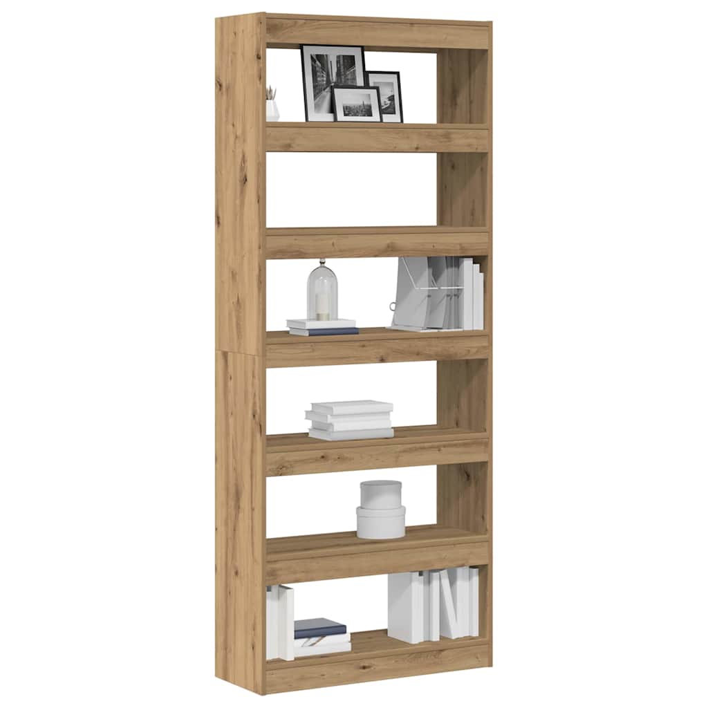 vidaXL Book Cabinet 6-Tier 80 x 30 x 198 cm Engineered Wood