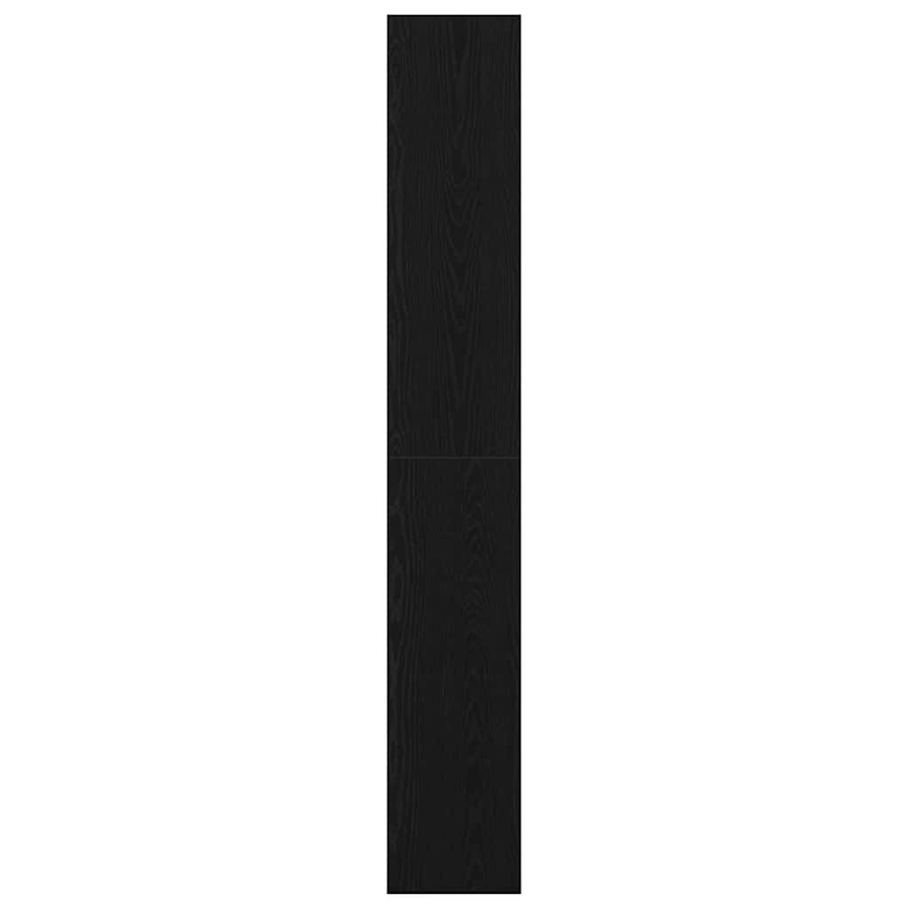 vidaXL Book Cabinet 6-Tier 80 x 30 x 198 cm Engineered Wood Black Oak