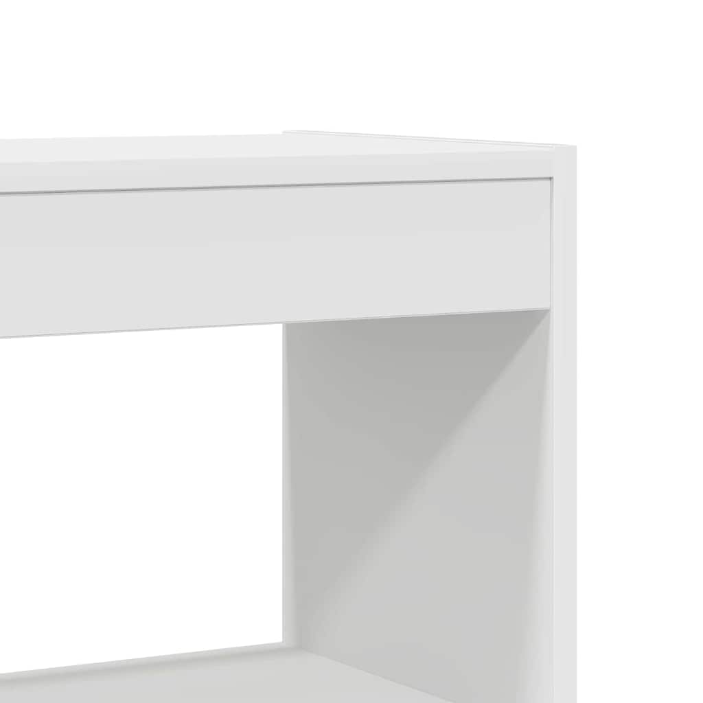 vidaXL Book Cabinet 6-Tier 100 x 30 x 198 cm Engineered Wood White