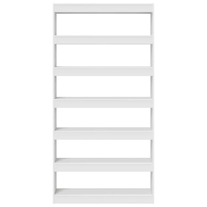 vidaXL Book Cabinet 6-Tier 100 x 30 x 198 cm Engineered Wood White