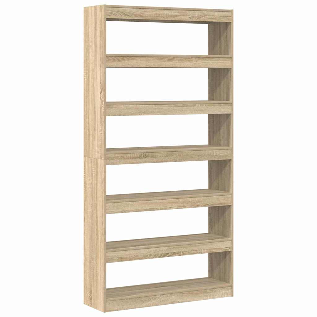 vidaXL Book Cabinet 6-Tier 100 x 30 x 198 cm Engineered Wood
