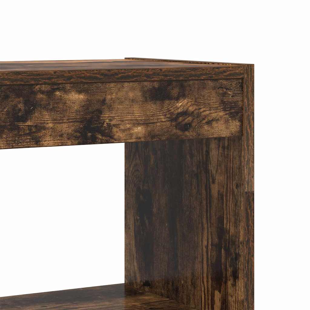 vidaXL Book Cabinet Smoked Oak 100 x 30 x 198 cm Engineered Wood