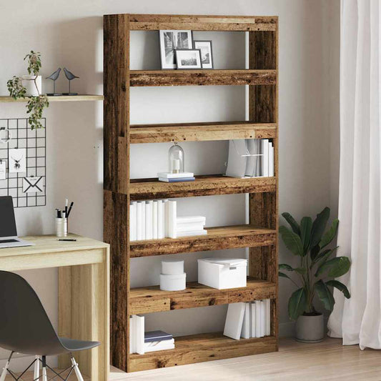 vidaXL Book Cabinet 6-Tier 100 x 30 x 198 cm Engineered Wood