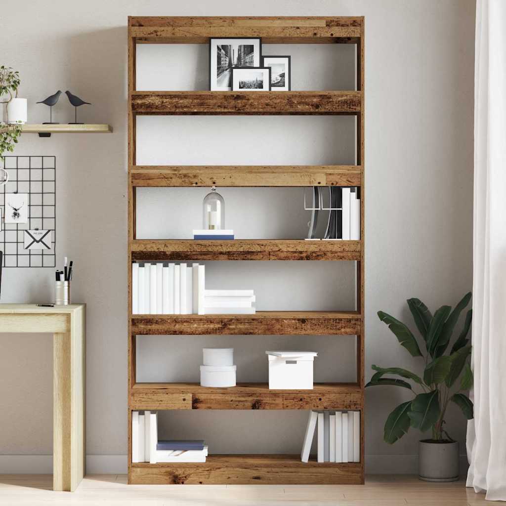 vidaXL Book Cabinet 6-Tier 100 x 30 x 198 cm Engineered Wood