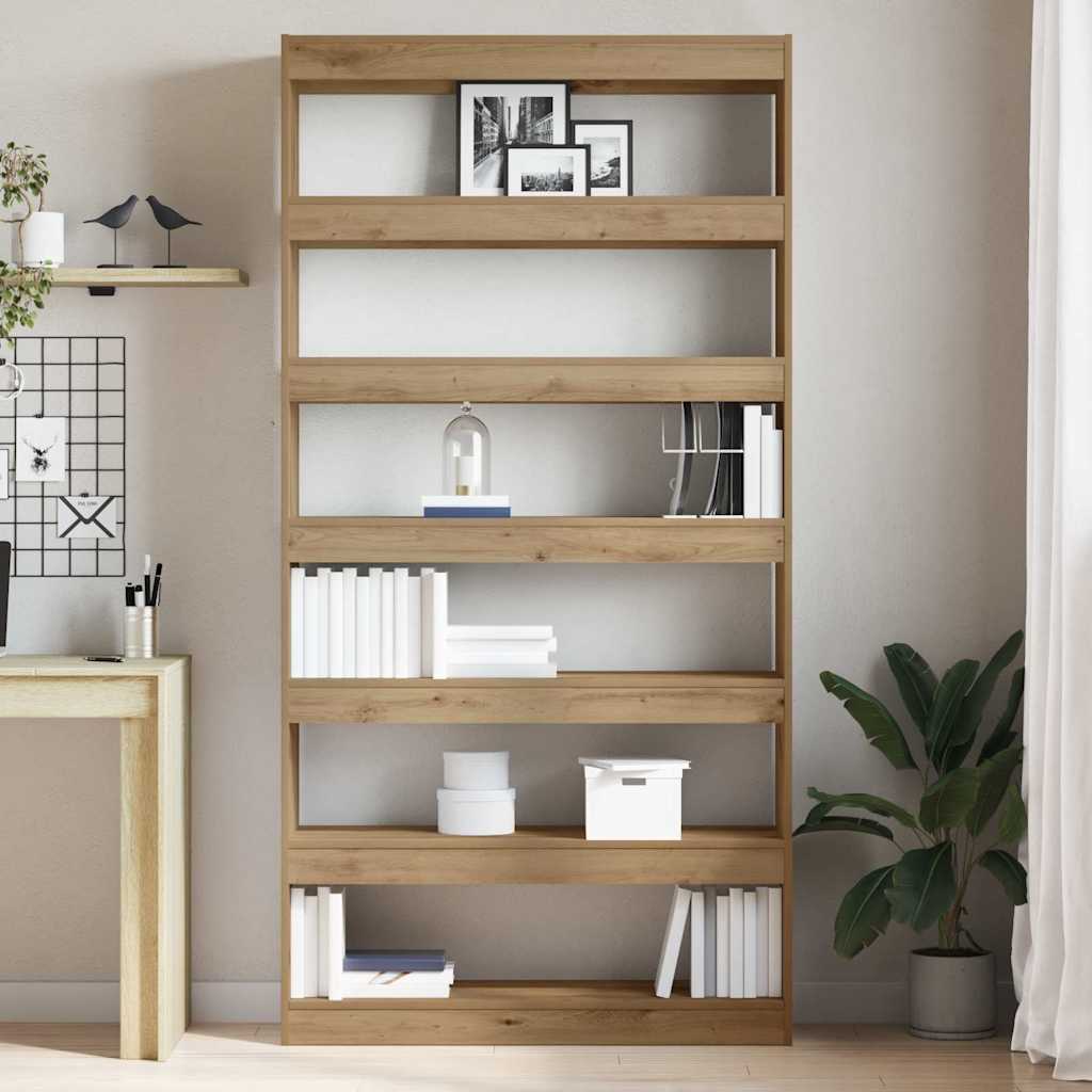 vidaXL Book Cabinet 6-Tier 100 x 30 x 198 cm Engineered Wood
