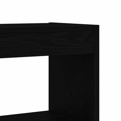 vidaXL Book Cabinet 6-Tier 100 x 30 x 198 cm Engineered Wood Black Oak