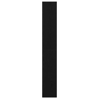vidaXL Book Cabinet 6-Tier 100 x 30 x 198 cm Engineered Wood Black Oak