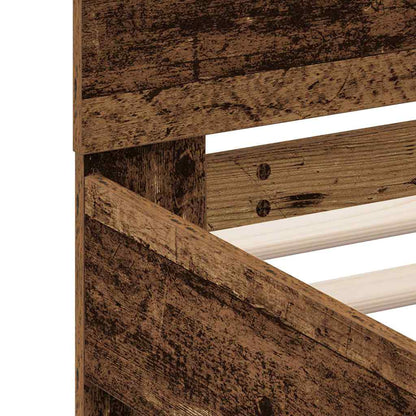vidaXL Bed Frame with Headboard Old Wood 180 x 200 cm Engineered Wood