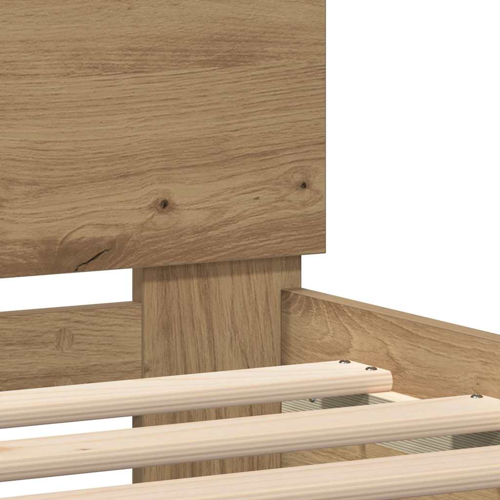 vidaXL Bed Frame Artisan Oak 180 x 200 cm Engineered Wood