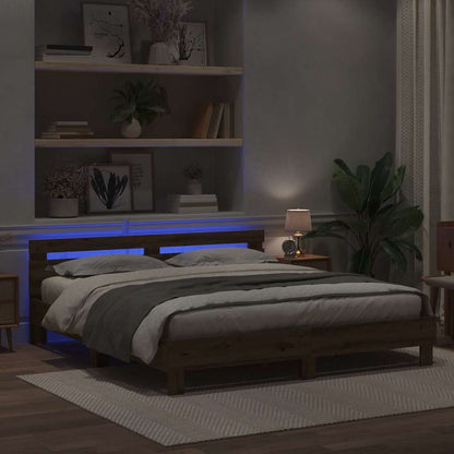 vidaXL Bed Frame Artisan Oak 180 x 200 cm Engineered Wood