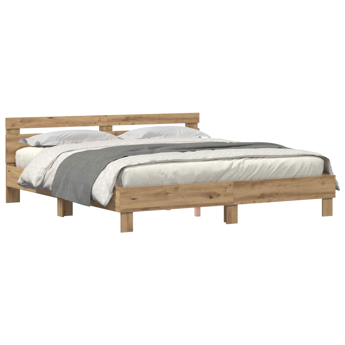 vidaXL Bed Frame Artisan Oak 180 x 200 cm Engineered Wood