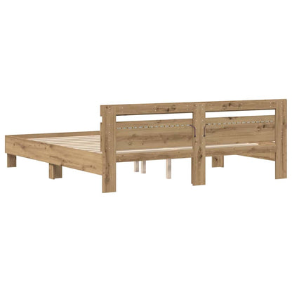 vidaXL Bed Frame Artisan Oak 180 x 200 cm Engineered Wood