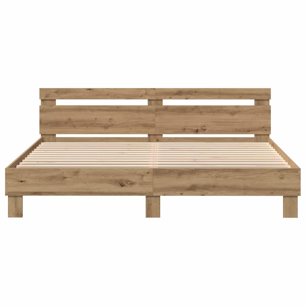 vidaXL Bed Frame Artisan Oak 180 x 200 cm Engineered Wood