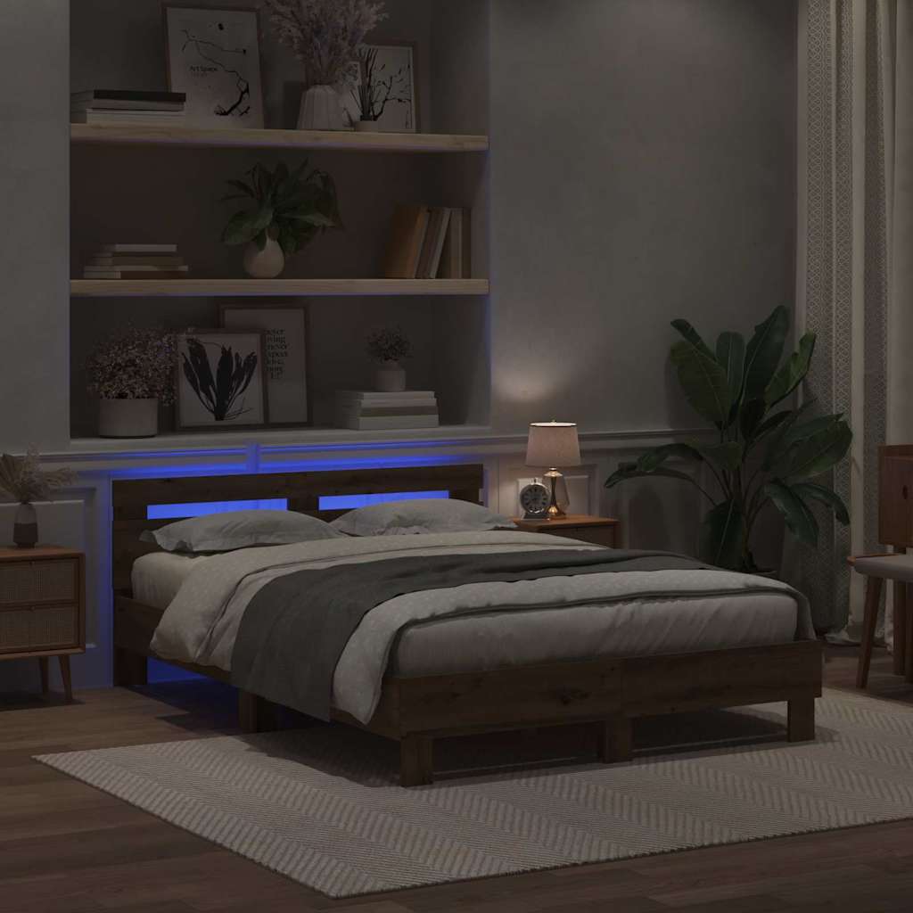 vidaXL Bed Frame Artisan Oak 150 x 200 cm Engineered Wood
