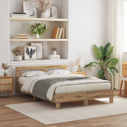 vidaXL Bed Frame Artisan Oak 150 x 200 cm Engineered Wood