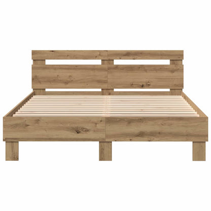 vidaXL Bed Frame Artisan Oak 150 x 200 cm Engineered Wood
