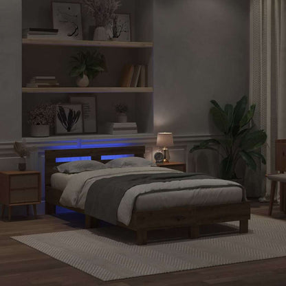 vidaXL Bed Frame Artisan Oak 135 x 190 cm Engineered Wood