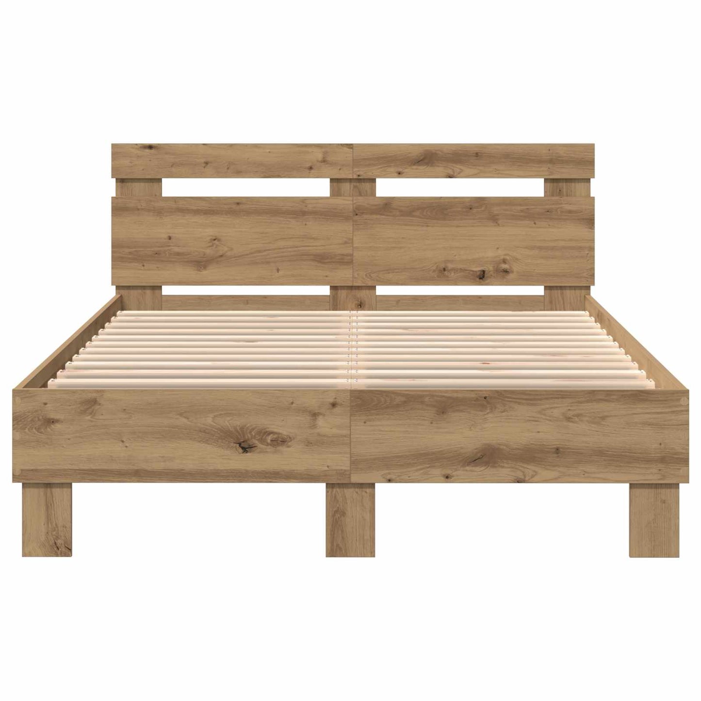vidaXL Bed Frame Artisan Oak 135 x 190 cm Engineered Wood