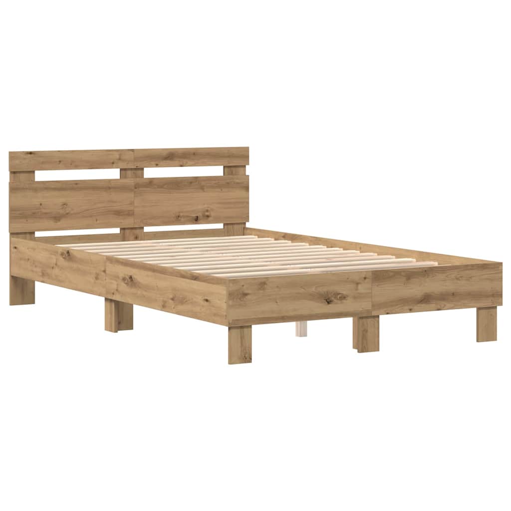 vidaXL Bed Frame Artisan Oak 120 x 190 cm Engineered Wood