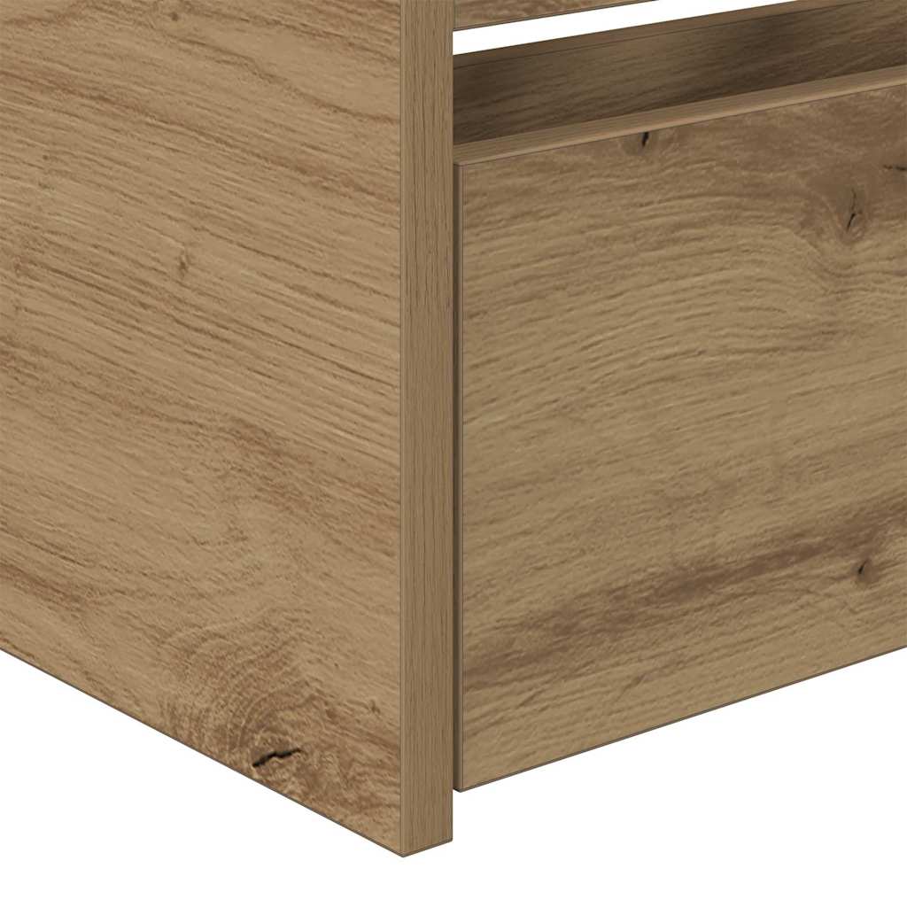 vidaXL Daybed with Headboard Artisan Oak 100 x 200 cm Engineered Wood
