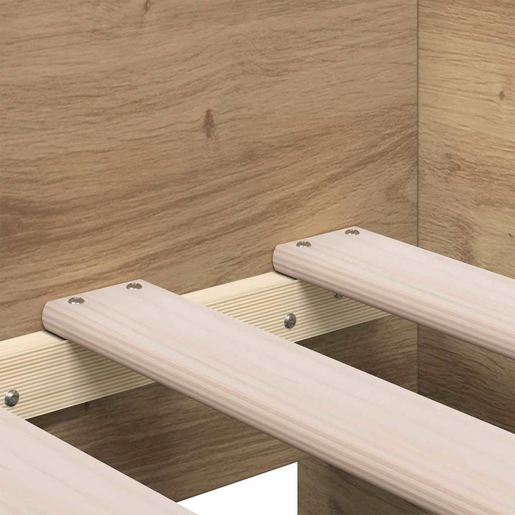 vidaXL Daybed with Headboard Artisan Oak 100 x 200 cm Engineered Wood