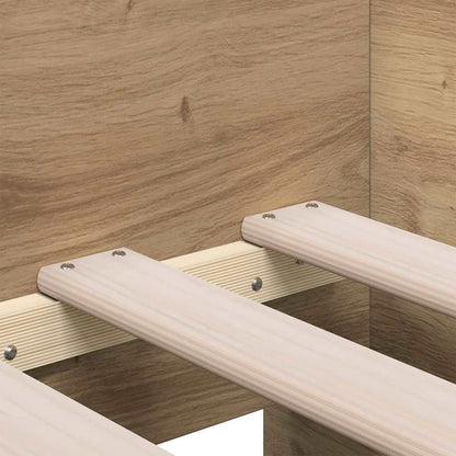 vidaXL Daybed with Headboard Artisan Oak 100 x 200 cm Engineered Wood