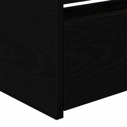vidaXL Daybed with Headboard Black Oak 100 x 200 cm Engineered Wood