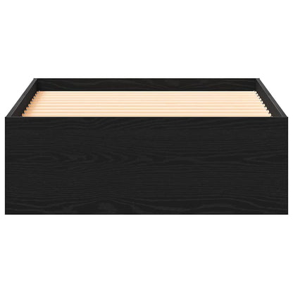 vidaXL Bed Frame with Drawer Black Oak 90 x 190 cm Engineered Wood