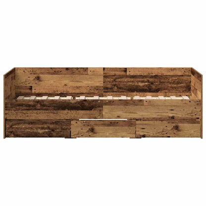 vidaXL Daybed with Headboard Old Wood 90 x 200 cm Engineered Wood