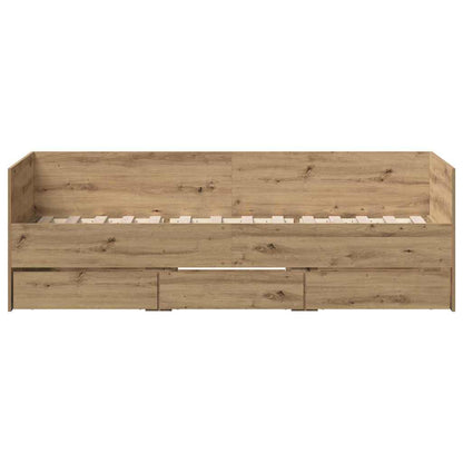 vidaXL Daybed with Drawer Artisan Oak 90 x 190 cm Engineered Wood