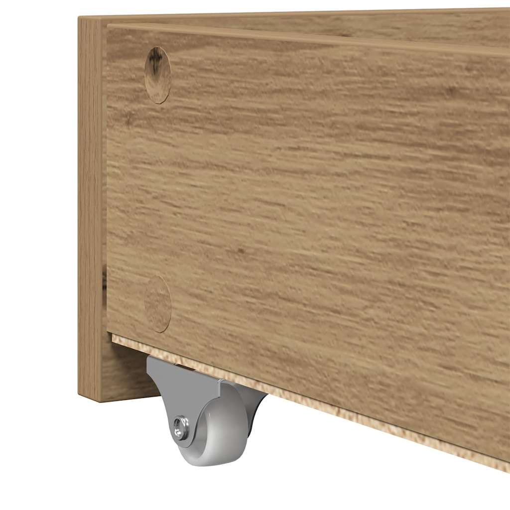 vidaXL Daybed with Headboard Artisan Oak 90 x 200 cm Engineered Wood