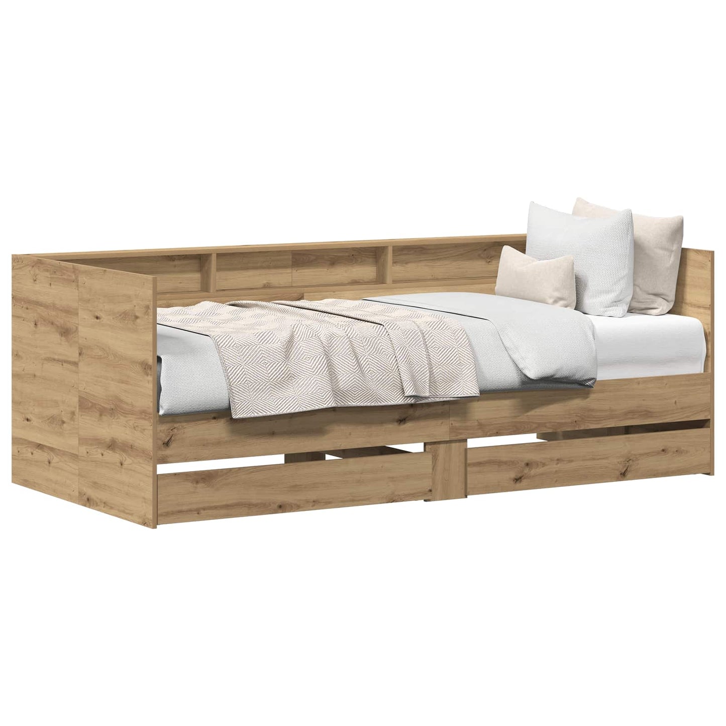 vidaXL Daybed with Headboard Artisan Oak 90 x 200 cm Engineered Wood